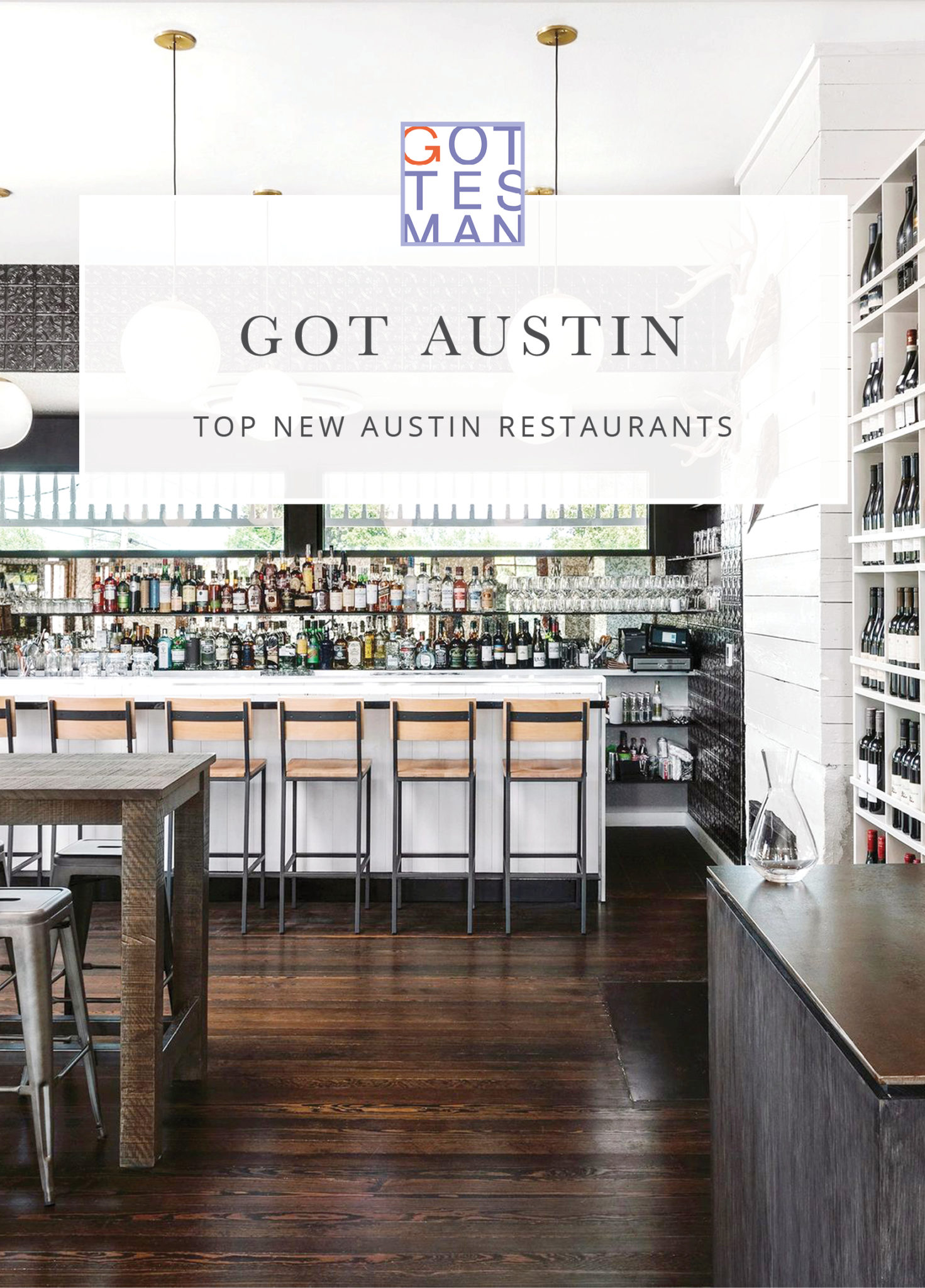 Restaurant with text overlay, "Got Austin: Top New Austin Restaurants"