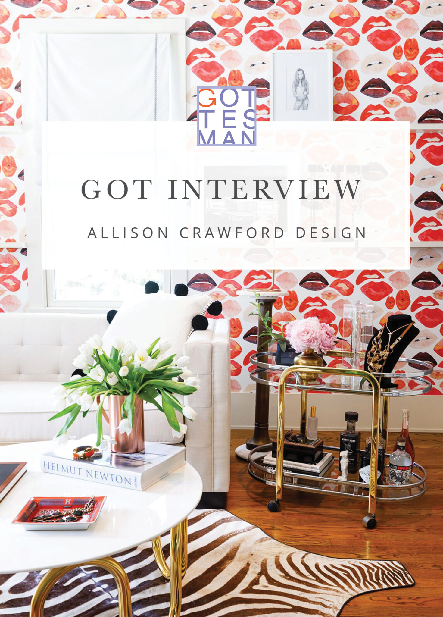 Funky living room with text overlay, "Got Gottesman: Allison Crawford Design"