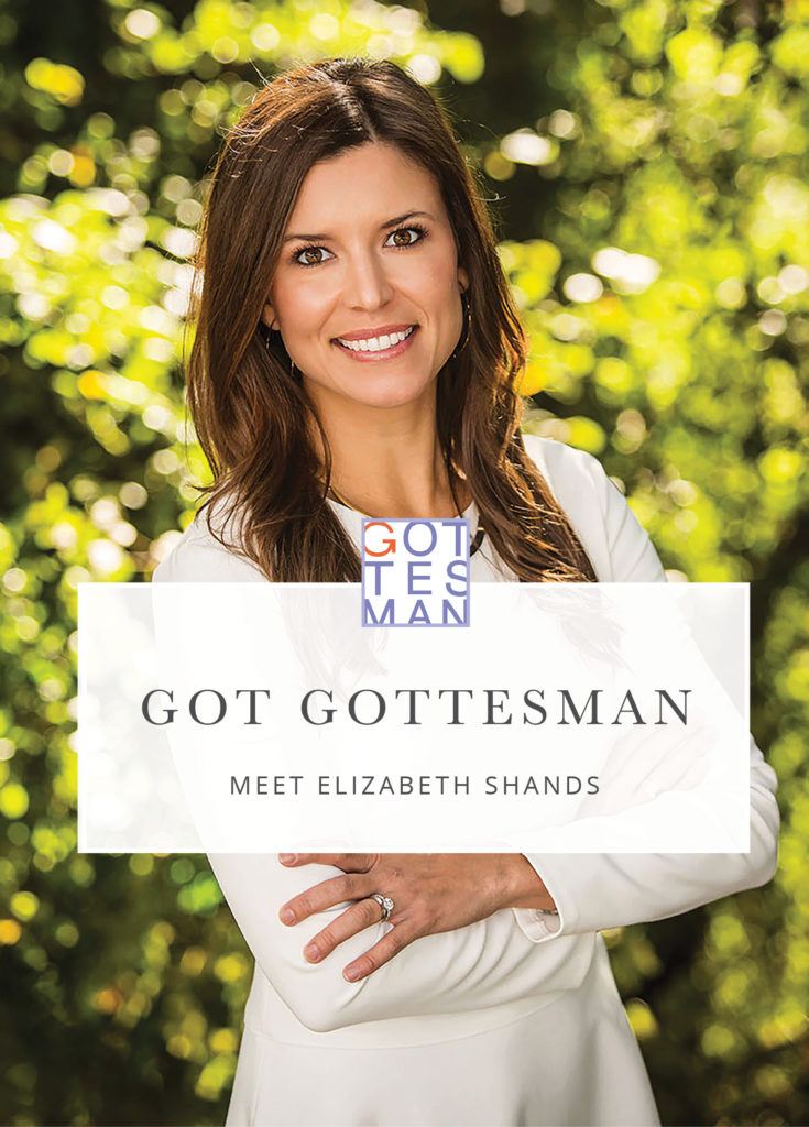 Headshot with text overlay," Got Gottesman: Meet Elizabeth Shands"