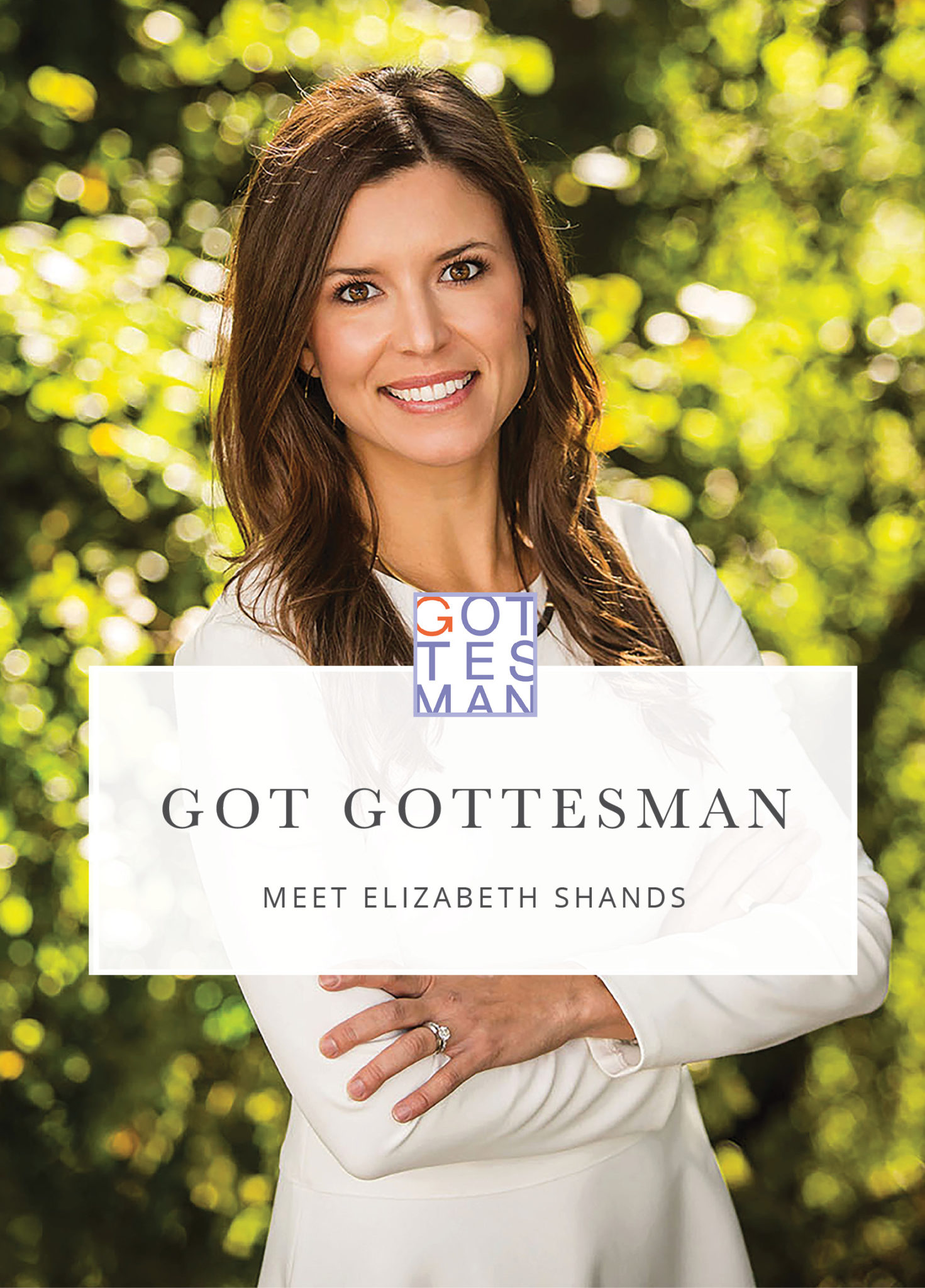 Headshot with text overlay," Got Gottesman: Meet Elizabeth Shands"