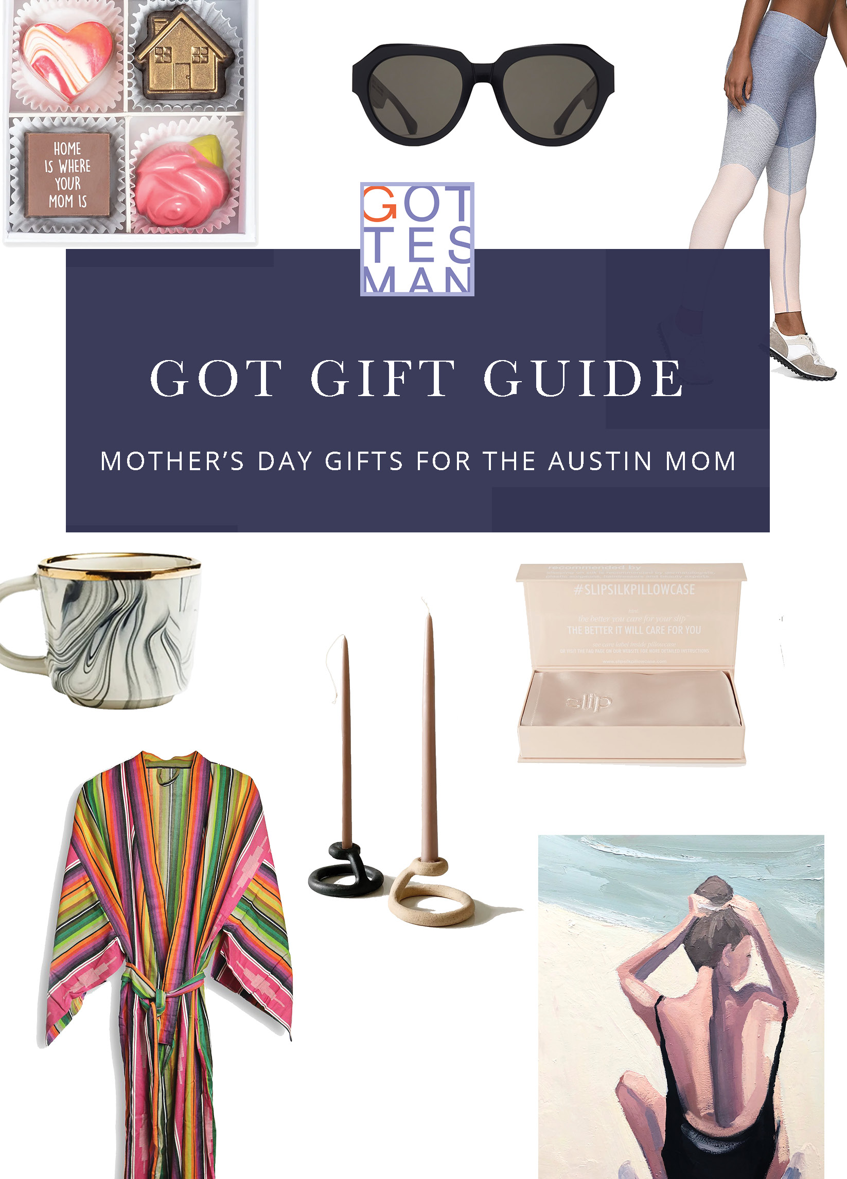 Gifts with text overlay, "Got Gift Guide: Mother's Day Gifts for the Austin Mom"